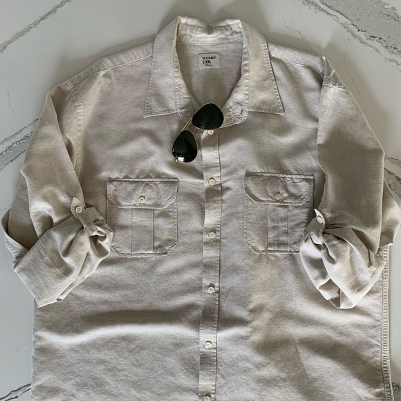 Old Navy Other - Old Navy Linen Blend Long Sleeve Casual Shirt XXL